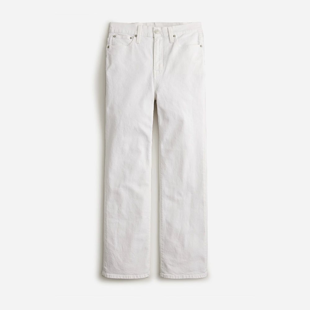 NEW J. Crew High Rise Slim Demi Boot Jean in White Wash